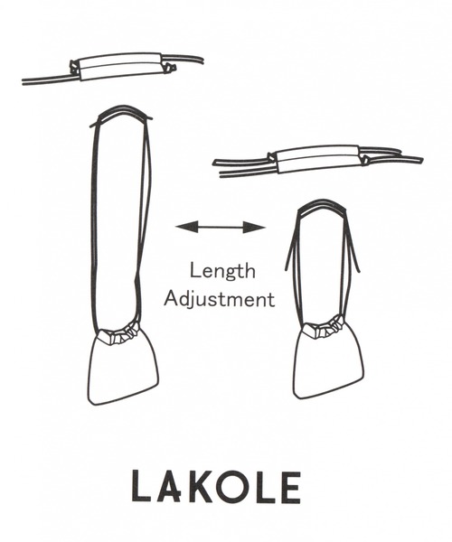 LAKOLE（ラコレ）の「フェイクレザー巾着ショルダーバッグ / LAKOLE（ショルダーバッグ・メンズ・ホワイト/ブラック/ベージュ・FREE）」の10枚目の写真