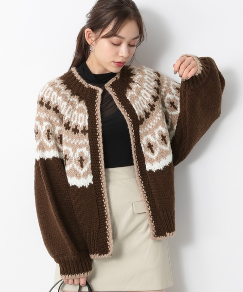 Heather（ヘザー）の「ローゲージノルディックカーデ 918346