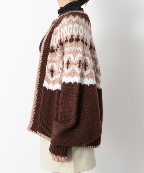 Heather（ヘザー）の「ローゲージノルディックカーデ 918346