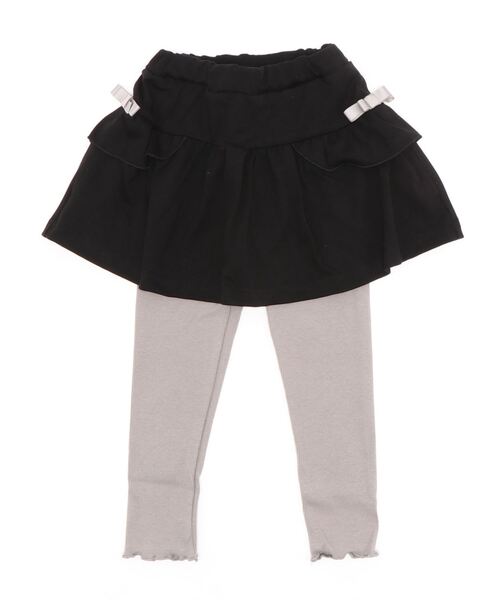 Catherine Cottage（キャサリンコテージ）の「ポケット付きフリルスカッツ（スカート・キッズ・杢グレー/グレー/ブラック/ネイビー/ライラック/ピンク・130/140/120/100/110/150）」の3枚目の写真