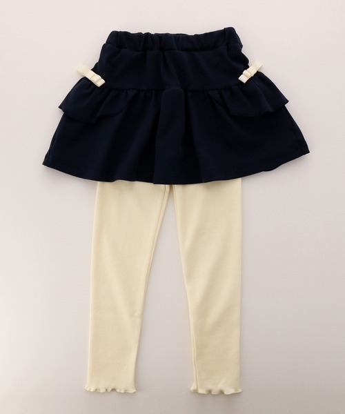 Catherine Cottage（キャサリンコテージ）の「ポケット付きフリルスカッツ（スカート・キッズ・杢グレー/グレー/ブラック/ネイビー/ライラック/ピンク・130/140/120/100/110/150）」の15枚目の写真