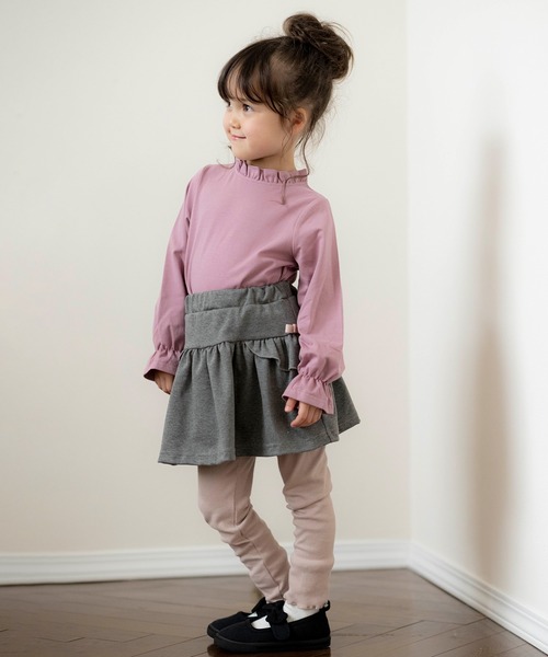Catherine Cottage（キャサリンコテージ）の「ポケット付きフリルスカッツ（スカート・キッズ・杢グレー/グレー/ブラック/ネイビー/ライラック/ピンク・130/140/120/100/110/150）」の17枚目の写真