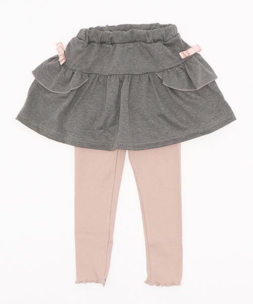 Catherine Cottage（キャサリンコテージ）の「ポケット付きフリルスカッツ（スカート・キッズ・杢グレー/グレー/ブラック/ネイビー/ライラック/ピンク・130/140/120/100/110/150）」の8枚目の写真
