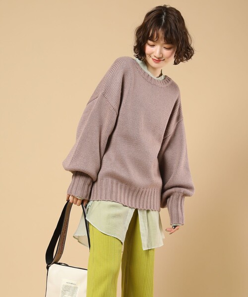 プリーツプリーズ 2way カーディガン カットソー 長袖 リボン ボタン 2WAY ファッション プリーツプリーズ 2way カーディガン