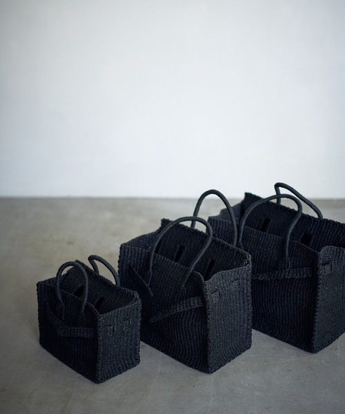 SEA（シー）の「カゴバッグL（かごバッグ・レディース・ホワイト/ブラック・ONE SIZE）」の5枚目の写真