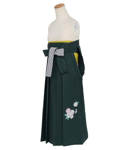 KYOETSU（キョウエツ）の「ガールズレース刺繍袴（着物・キッズ・ダークグリーン/ネイビー/アイボリー/ダークパープル/イエロー/エンジ・84/80/91/87）」の8枚目の写真