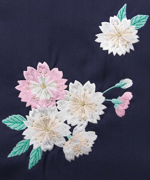 KYOETSU（キョウエツ）の「ガールズレース刺繍袴（着物・キッズ・ダークグリーン/ネイビー/アイボリー/ダークパープル/イエロー/エンジ・84/80/91/87）」の19枚目の写真