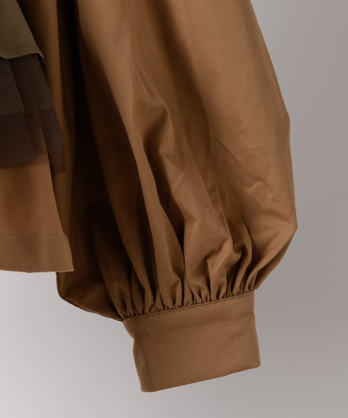 LA BELLE ETUDE（ラベルエチュード）の「【Belle vintage】バイカラーショートトレンチ（トレンチコート・レディース・ベージュ/ネイビー・FREE）」の21枚目の写真