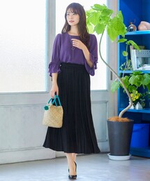 ヴィンテージサテンプリーツスカート