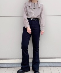 WEGO | WEGO/ハイウエストデニムフレアパンツ(デニムパンツ)