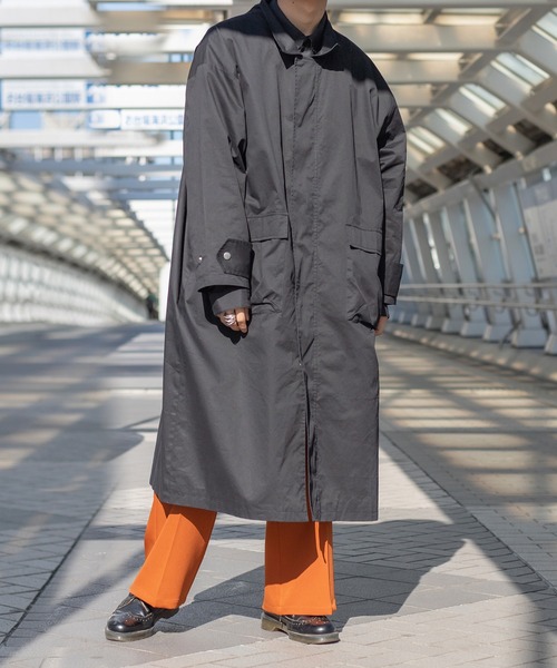 kutir(クティール)の「スタンドカラーオーバーコート(その他アウター・メンズ・ブラック/オフホワイト/サックスブルー/グレイッシュベージュ・MEDIUM/LARGE)」の17枚目の写真