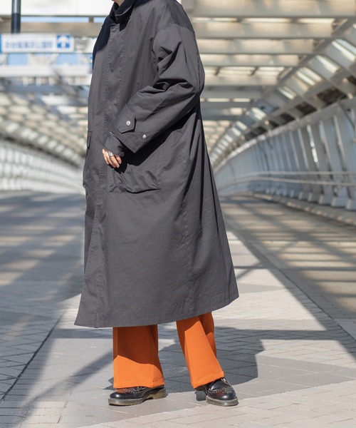 kutir(クティール)の「スタンドカラーオーバーコート(その他アウター・メンズ・ブラック/オフホワイト/サックスブルー/グレイッシュベージュ・MEDIUM/LARGE)」の19枚目の写真