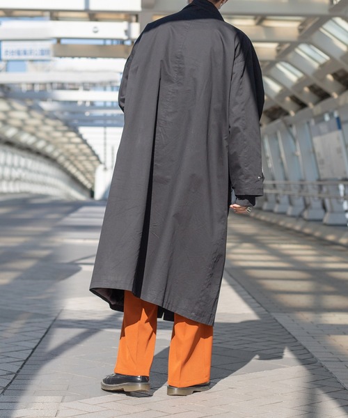 kutir(クティール)の「スタンドカラーオーバーコート(その他アウター・メンズ・ブラック/オフホワイト/サックスブルー/グレイッシュベージュ・MEDIUM/LARGE)」の20枚目の写真