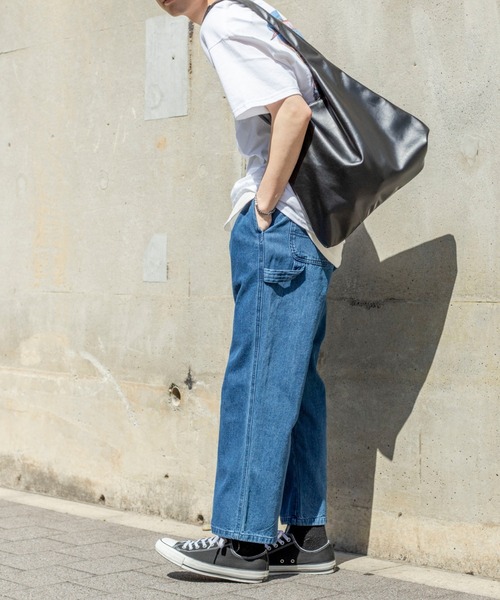 WEGO（ウィゴー）の「WEGO/フェイクレザーワンショルダートート（トートバッグ・メンズ・ブラック・FREE）」の14枚目の写真