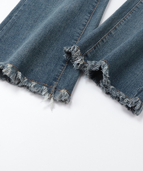 ANOTHER S（アナザーエス）の「脚長美スタイルセミフレアデニムパンツ  ストレッチフレアパンツ（デニムパンツ・レディース・ブラック/ブルー/ベージュ・S/M/L）」の8枚目の写真