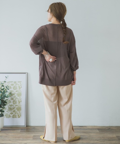 ITEMS URBANRESEARCH（アイテムズ アーバンリサーチ）の「センタープレスパンツ（その他パンツ・レディース・ブラック/ベージュ/パープル/ブルー・FREE）」の16枚目の写真