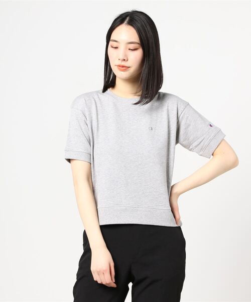 Champion（チャンピオン）の「チャンピオン SHORT SLEEVE SWEATSHIRT（スウェット・レディース・ホワイト/グレー/ブラック/ベージュ/ロイヤルブルー・XL/M/L/S）」の3枚目の写真