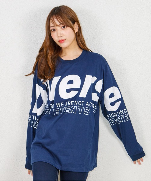 GGD（ジージーディー）の「ロゴT（Tシャツ/カットソー・レディース・ベージュ/ブラック系その他/ホワイト/ホワイト系その他/グリーン/ネイビー系/ブラック/ネイビー系1・L/M/LL）」の8枚目の写真