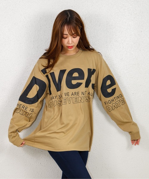 GGD（ジージーディー）の「ロゴT（Tシャツ/カットソー・レディース・ベージュ/ブラック系その他/ホワイト/ホワイト系その他/グリーン/ネイビー系/ブラック/ネイビー系1・L/M/LL）」の5枚目の写真