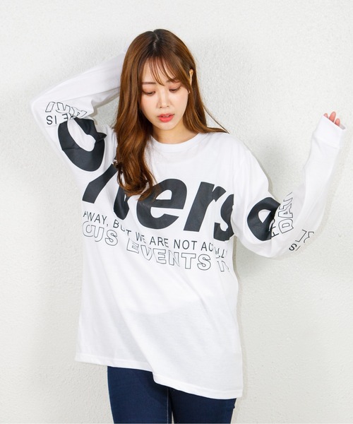 GGD（ジージーディー）の「ロゴT（Tシャツ/カットソー・レディース・ベージュ/ブラック系その他/ホワイト/ホワイト系その他/グリーン/ネイビー系/ブラック/ネイビー系1・L/M/LL）」の2枚目の写真