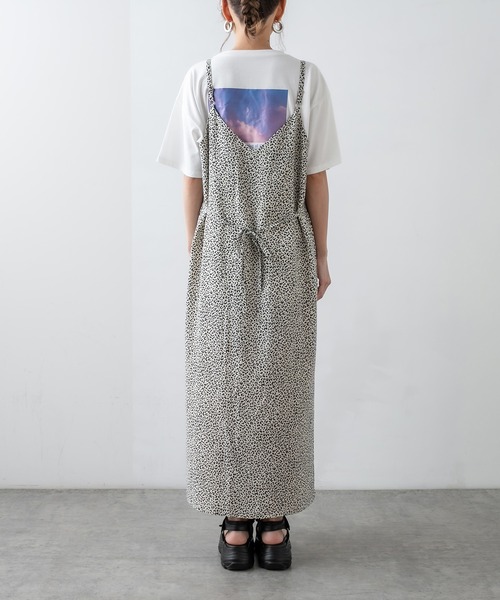 RASVOA（ラスボア）の「レオパード柄ロングキャミワンピース（ワンピース・レディース・ブラック/オフホワイト・FREE）」の4枚目の写真