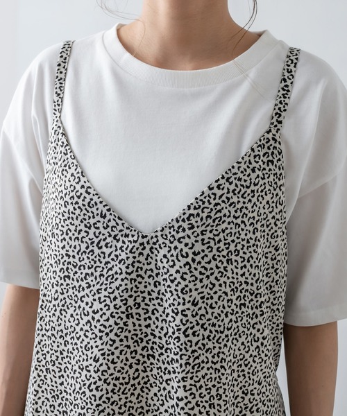 RASVOA（ラスボア）の「レオパード柄ロングキャミワンピース（ワンピース・レディース・ブラック/オフホワイト・FREE）」の20枚目の写真