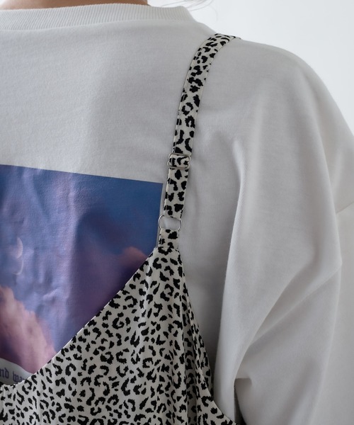 RASVOA（ラスボア）の「レオパード柄ロングキャミワンピース（ワンピース・レディース・ブラック/オフホワイト・FREE）」の10枚目の写真