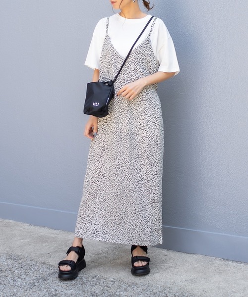 RASVOA（ラスボア）の「レオパード柄ロングキャミワンピース（ワンピース・レディース・ブラック/オフホワイト・FREE）」の16枚目の写真