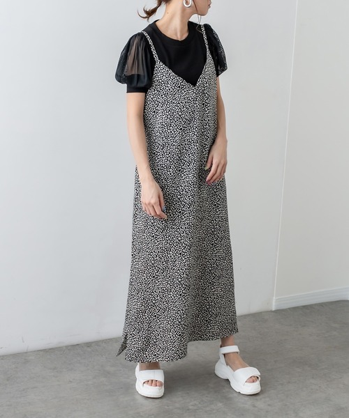 MA✽RS♡ローズバラ柄♡キャミワンピース♡ホワイト×ピンク♡カタログ掲載商品 MA＊RS - MA✽RS♡ローズバラ柄♡キャミワンピース♡ホワイト