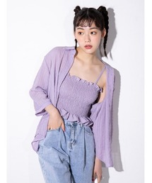 fifth calin | キャミ付きシースルーシャツ(シャツ/ブラウス)