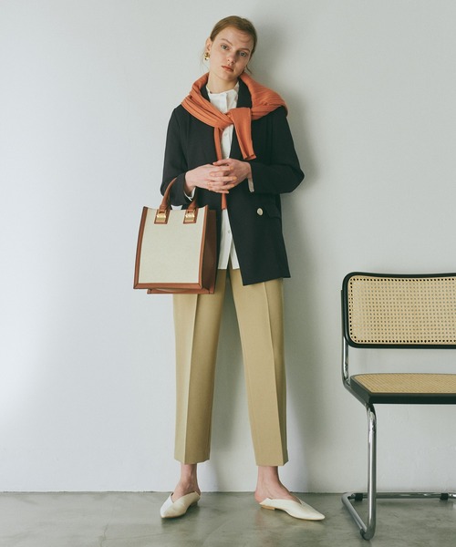 N.（N. Natural Beauty Basic）（エヌエヌナチュラルビューティーベーシック）の「【追加生産】リスタビュール　テーラードダブルジャケット（テーラードジャケット・レディース・ベージュ/ネイビー・SMALL/MEDIUM）」の5枚目の写真