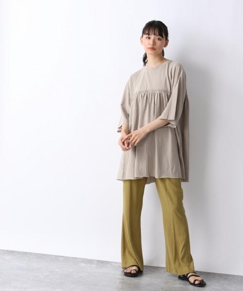 JEANASIS（ジーナシス）の「キョウネンティアードプルオーバー/943476（Tシャツ/カットソー・レディース・ホワイト/ブラック/ベージュ・FREE）」の12枚目の写真