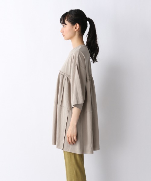 JEANASIS（ジーナシス）の「キョウネンティアードプルオーバー/943476（Tシャツ/カットソー・レディース・ホワイト/ブラック/ベージュ・FREE）」の14枚目の写真