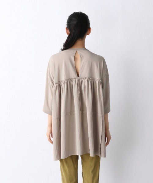 JEANASIS（ジーナシス）の「キョウネンティアードプルオーバー/943476（Tシャツ/カットソー・レディース・ホワイト/ブラック/ベージュ・FREE）」の8枚目の写真