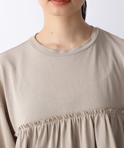 JEANASIS（ジーナシス）の「キョウネンティアードプルオーバー/943476（Tシャツ/カットソー・レディース・ホワイト/ブラック/ベージュ・FREE）」の16枚目の写真