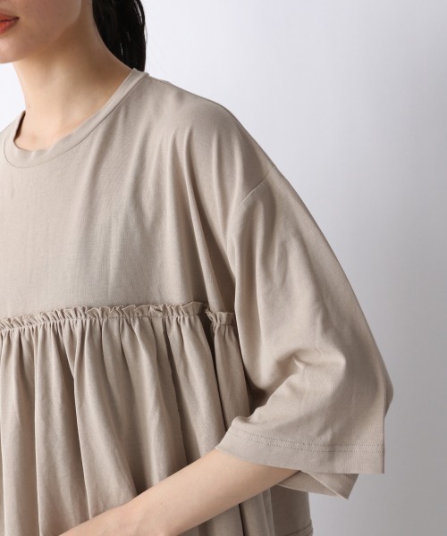 JEANASIS（ジーナシス）の「キョウネンティアードプルオーバー/943476（Tシャツ/カットソー・レディース・ホワイト/ブラック/ベージュ・FREE）」の11枚目の写真