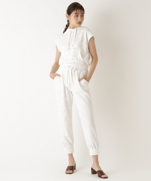 REDYAZEL（レディアゼル）の「バックロゴ刺繍入りワッフルリラックスパンツ（その他パンツ・レディース・オフホワイト/グレー・FREE）」の11枚目の写真