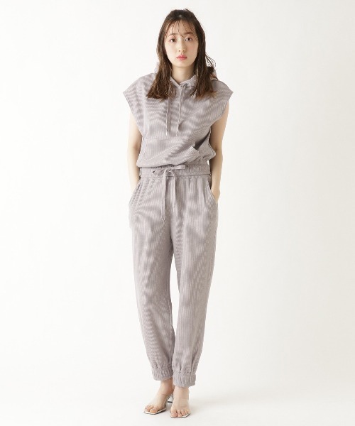 REDYAZEL（レディアゼル）の「バックロゴ刺繍入りワッフルリラックスパンツ（その他パンツ・レディース・オフホワイト/グレー・FREE）」の6枚目の写真