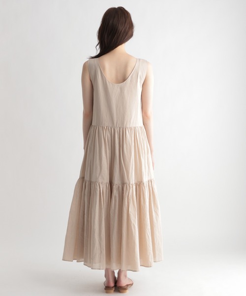 Andemiu(アンデミュウ)の「リネンワンピース951770(ワンピース・レディース・ブラウン/アイボリー・FREE)」の4枚目の写真