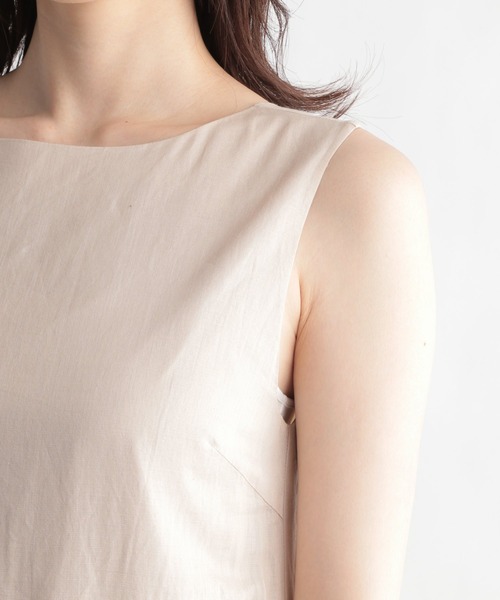 Andemiu(アンデミュウ)の「リネンワンピース951770(ワンピース・レディース・ブラウン/アイボリー・FREE)」の10枚目の写真