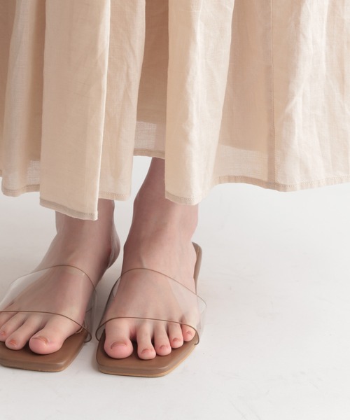 Andemiu(アンデミュウ)の「リネンワンピース951770(ワンピース・レディース・ブラウン/アイボリー・FREE)」の6枚目の写真