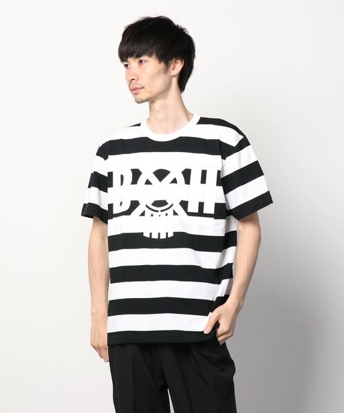 BOUNTY HUNTER(バウンティーハンター)の「BxH LOGO Border Tee(Tシャツ/カットソー・メンズ・ホワイト×ブラック・SMALL/MEDIUM/LARGE/X-LARGE)」の1枚目の写真