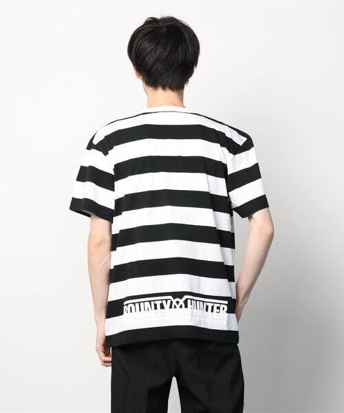 BOUNTY HUNTER(バウンティーハンター)の「BxH LOGO Border Tee(Tシャツ/カットソー・メンズ・ホワイト×ブラック・SMALL/MEDIUM/LARGE/X-LARGE)」の3枚目の写真