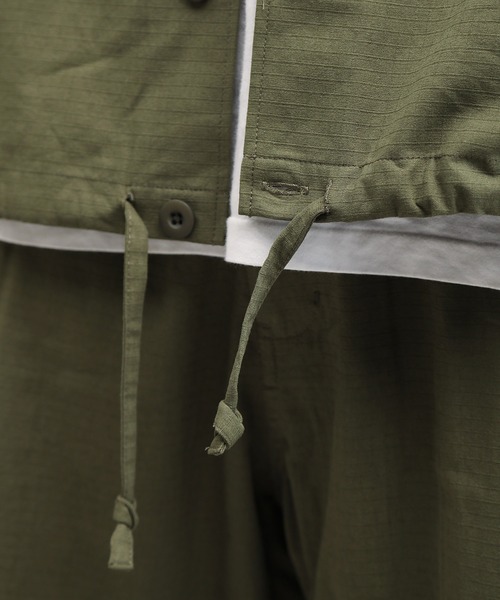 Lulu & Arnie(るるあんどあーにー)の「オーバーサイズ 半袖 ミリタリー シャツ(シャツ/ブラウス・メンズ・ブラック/カーキ/ベージュ・MEDIUM/LARGE/X-LARGE)」の6枚目の写真