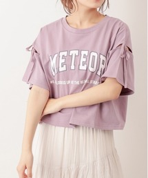 OLIVE des OLIVE | 肩あきカレッジプリントTシャツ(Tシャツ/カットソー)