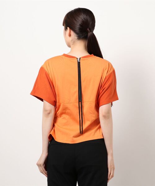 ROSE BUD(ローズバッド)の「サイドホックTシャツ(Tシャツ/カットソー・レディース・グレー/オレンジ/ホワイト・FREE)」の5枚目の写真