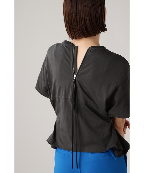 ROSE BUD(ローズバッド)の「サイドホックTシャツ(Tシャツ/カットソー・レディース・グレー/オレンジ/ホワイト・FREE)」の2枚目の写真