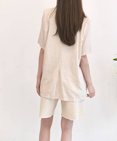me+em select(ミームセレクト)の「カットオフコットンツイルハーフパンツ(その他パンツ・レディース・ブラック/ベージュ/アイボリー・SMALL/MEDIUM)」の19枚目の写真