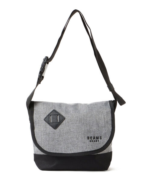 BEAMS HEART(ビームスハート)の「BEAMS HEART / ポリエステル 杢素材 ミニ メッセンジャーバッグ(ショルダーバッグ・メンズ・ブラック/グレー・ONE SIZE)」の10枚目の写真