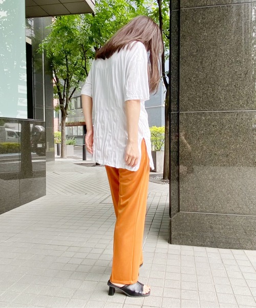 AZUL ENCANTO(アズールエンカント)の「カット1タックセンタープレスパンツ(その他パンツ・レディース・ブラック/ダークオレンジ/ライトカーキ/ライトブルー・SMALL/MEDIUM)」の20枚目の写真